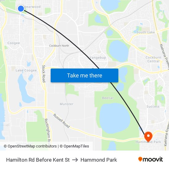 Hamilton Rd Before Kent St to Hammond Park map