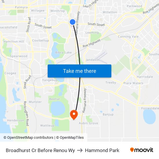 Broadhurst Cr Before Renou Wy to Hammond Park map