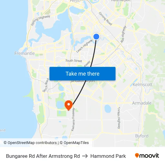 Bungaree Rd After Armstrong Rd to Hammond Park map