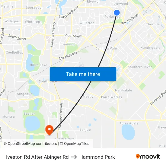 Iveston Rd After Abinger Rd to Hammond Park map