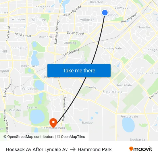 Hossack Av After Lyndale Av to Hammond Park map