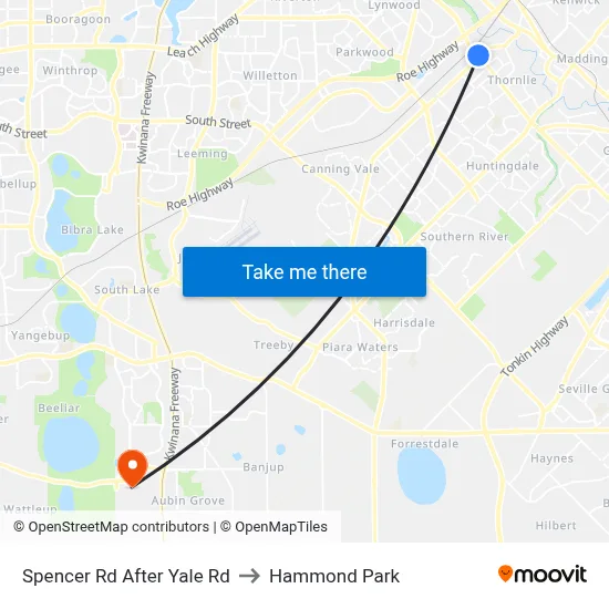 Spencer Rd After Yale Rd to Hammond Park map