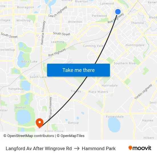 Langford Av After Wingrove Rd to Hammond Park map