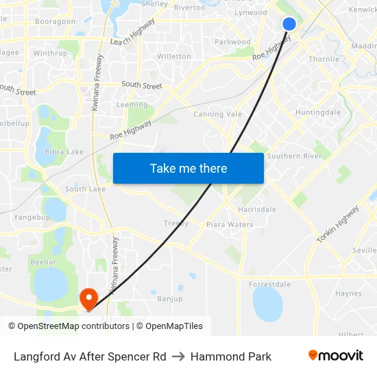 Langford Av After Spencer Rd to Hammond Park map