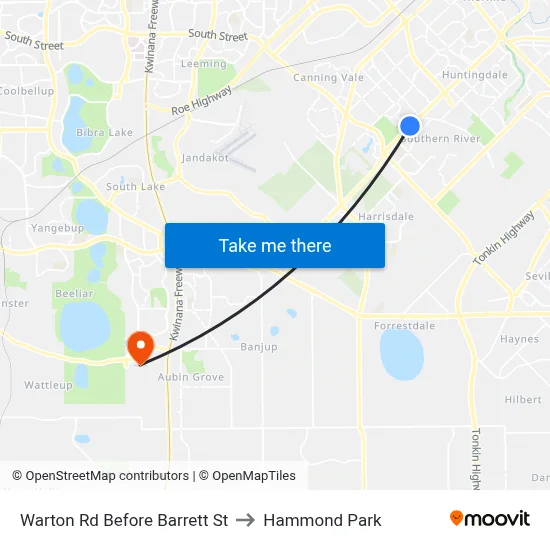 Warton Rd Before Barrett St to Hammond Park map