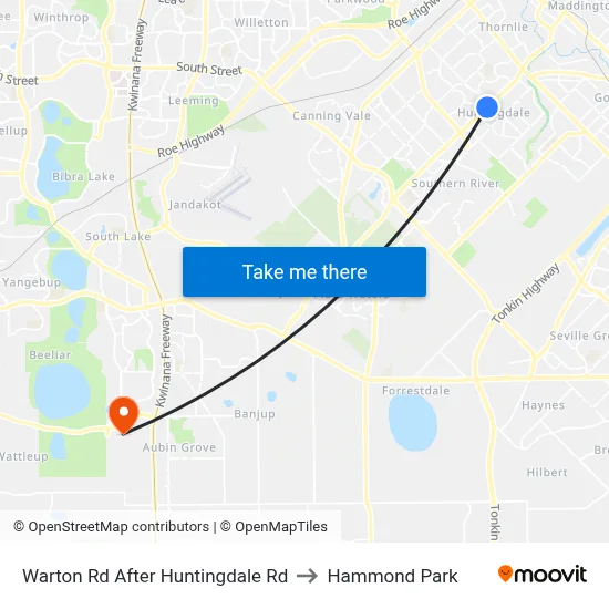 Warton Rd After Huntingdale Rd to Hammond Park map