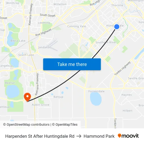 Harpenden St After Huntingdale Rd to Hammond Park map