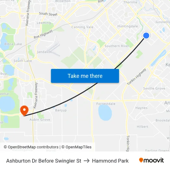 Ashburton Dr Before Swingler St to Hammond Park map
