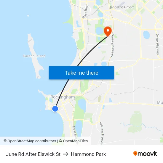 June Rd After Elswick St to Hammond Park map