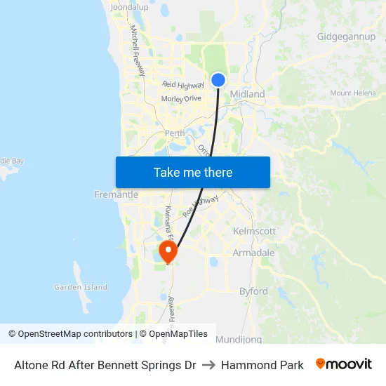Altone Rd After Bennett Springs Dr to Hammond Park map