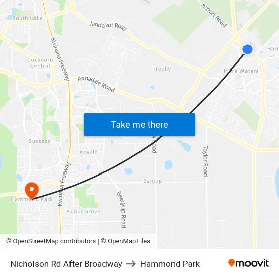 Nicholson Rd After Broadway to Hammond Park map
