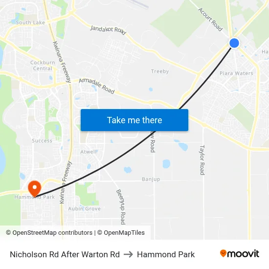 Nicholson Rd After Warton Rd to Hammond Park map