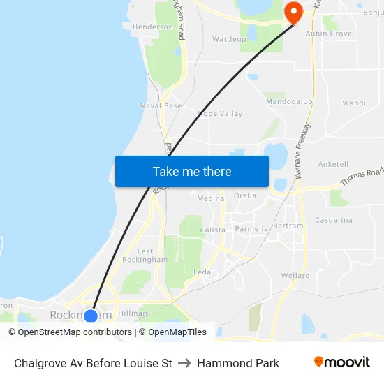 Chalgrove Av Before Louise St to Hammond Park map