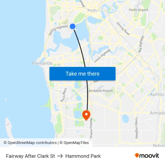 Fairway   After Clark St to Hammond Park map