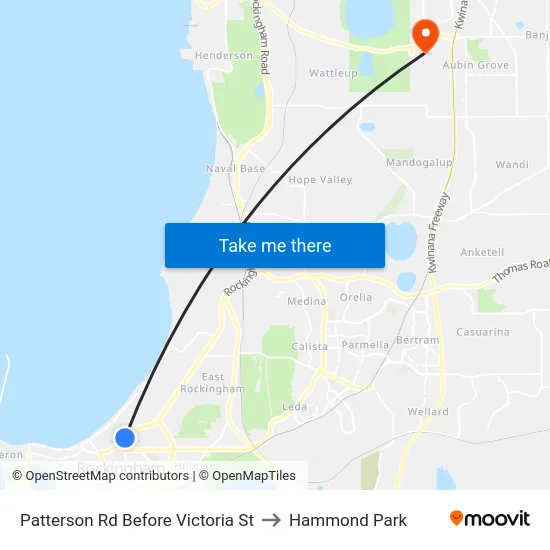 Patterson Rd Before Victoria St to Hammond Park map