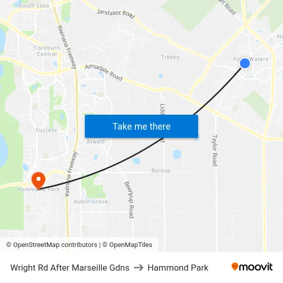 Wright Rd After Marseille Gdns to Hammond Park map
