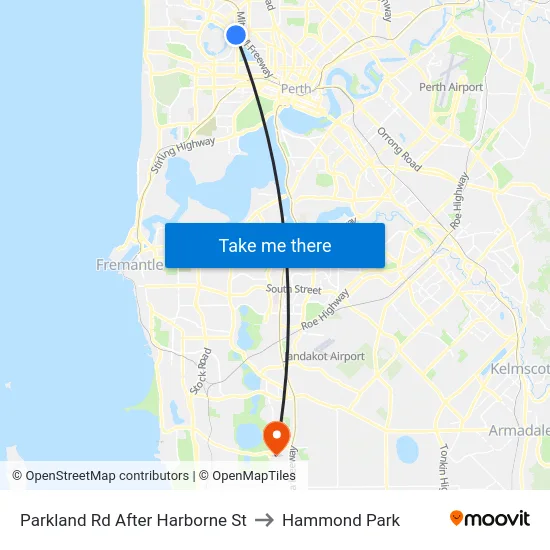 Parkland Rd After Harborne St to Hammond Park map