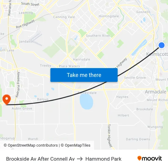 Brookside Av After Connell Av to Hammond Park map