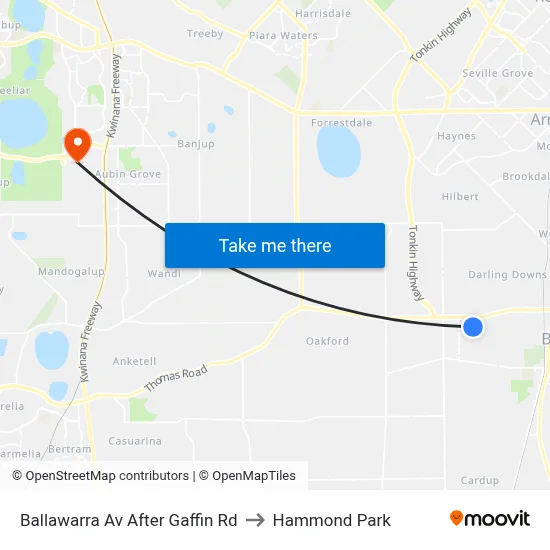 Ballawarra Av After Gaffin Rd to Hammond Park map