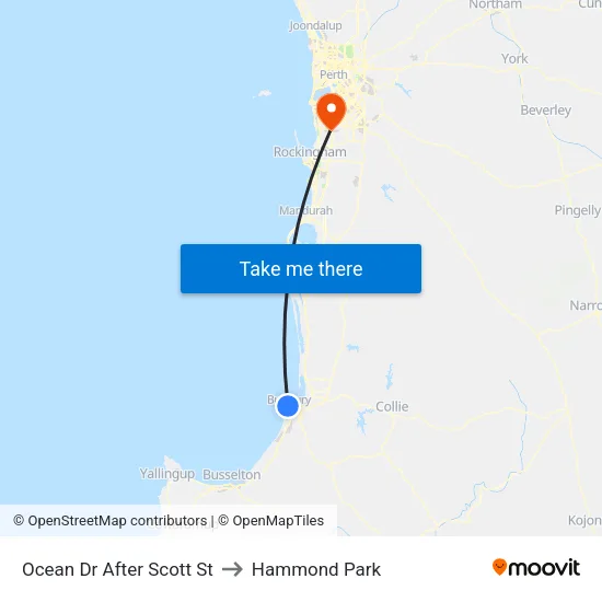 Ocean Dr After Scott St to Hammond Park map