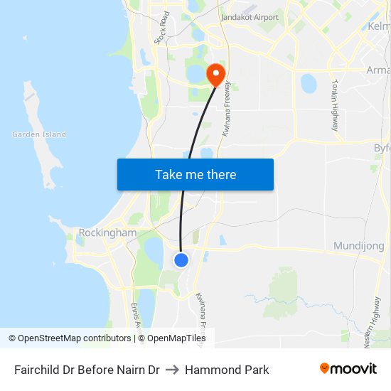 Fairchild Dr Before Nairn Dr to Hammond Park map