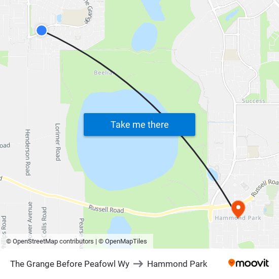 The Grange   Before Peafowl Wy to Hammond Park map