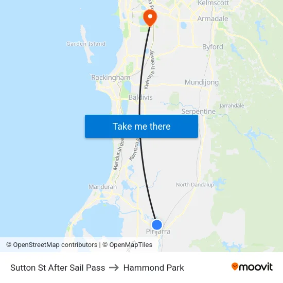 Sutton St After Sail Pass to Hammond Park map
