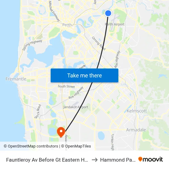 Fauntleroy Av Before Gt Eastern Hwy to Hammond Park map