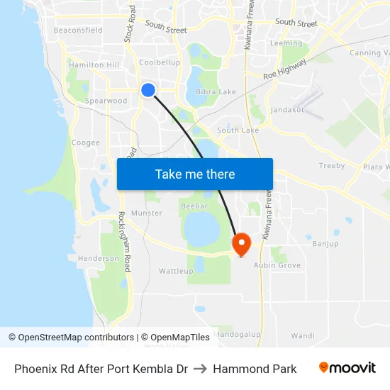 Phoenix Rd After Port Kembla Dr to Hammond Park map