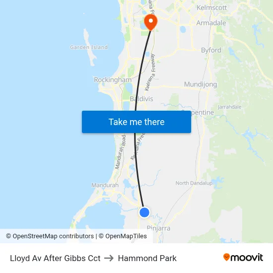 Lloyd Av After Gibbs Cct to Hammond Park map