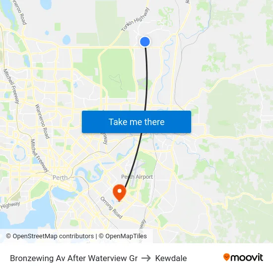Bronzewing Av After Waterview Gr to Kewdale map
