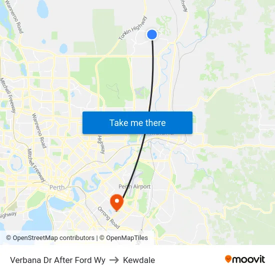 Verbana Dr After Ford Wy to Kewdale map