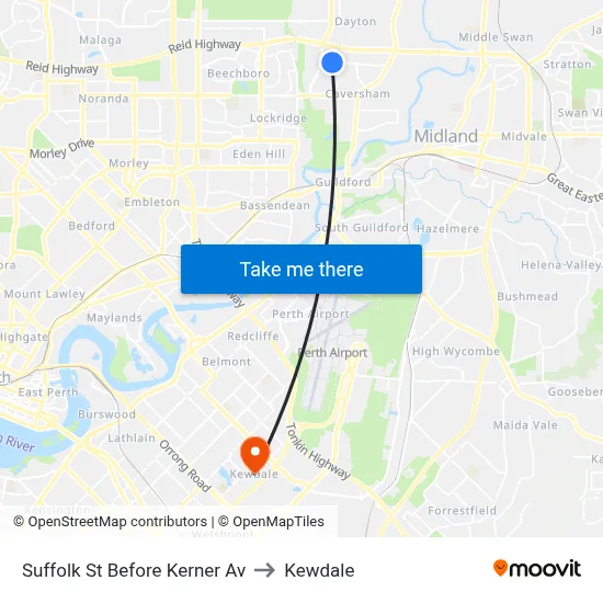 Suffolk St Before Kerner Av to Kewdale map