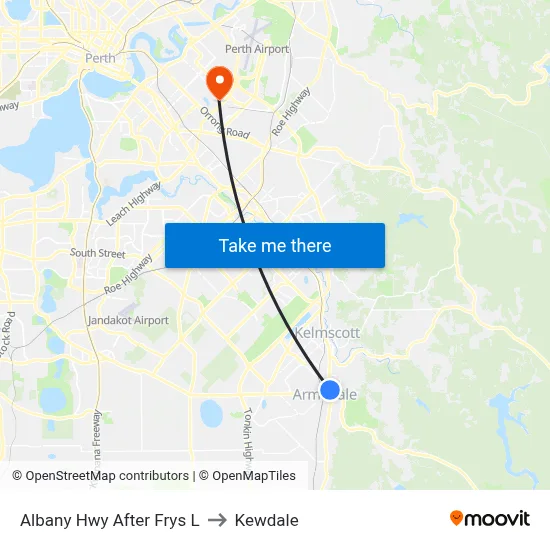 Albany Hwy After Frys L to Kewdale map