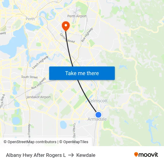 Albany Hwy After Rogers L to Kewdale map