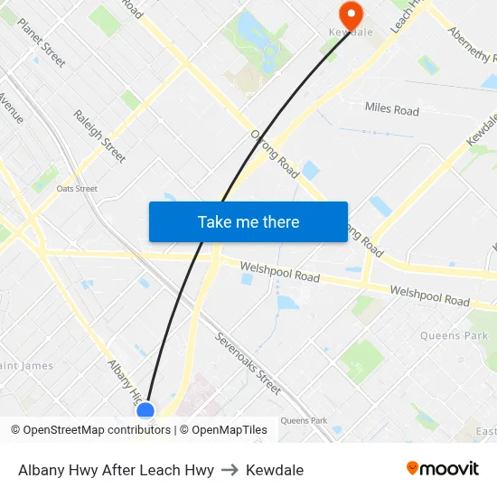 Albany Hwy After Leach Hwy to Kewdale map