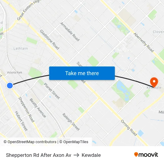 Shepperton Rd After Axon Av to Kewdale map