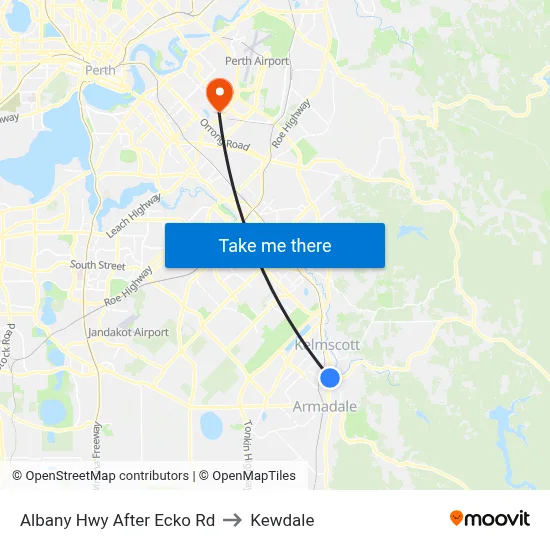 Albany Hwy After Ecko Rd to Kewdale map