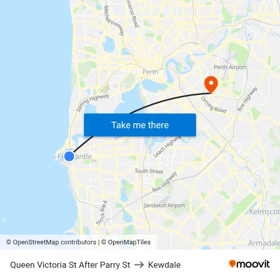 Queen Victoria St After Parry St to Kewdale map