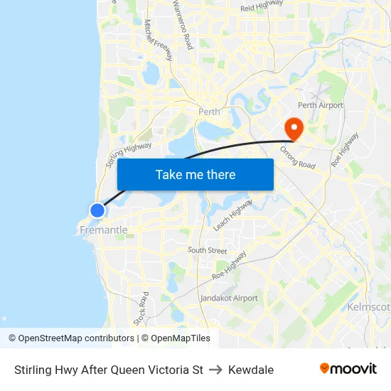 Stirling Hwy After Queen Victoria St to Kewdale map