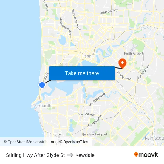 Stirling Hwy After Glyde St to Kewdale map