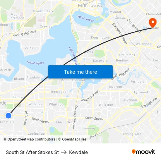 South St After Stokes St to Kewdale map