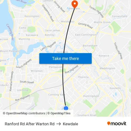 Ranford Rd After Warton Rd to Kewdale map