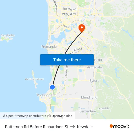 Patterson Rd Before Richardson St to Kewdale map