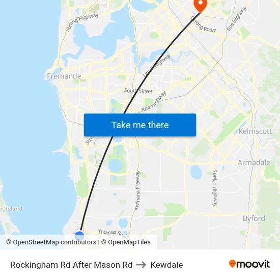 Rockingham Rd After Mason Rd to Kewdale map