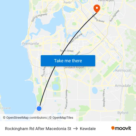 Rockingham Rd After Macedonia St to Kewdale map