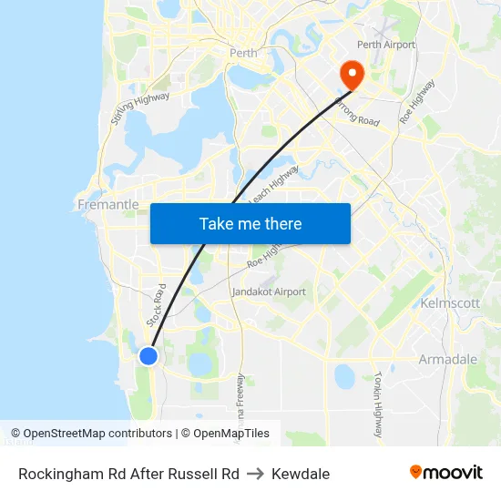 Rockingham Rd After Russell Rd to Kewdale map
