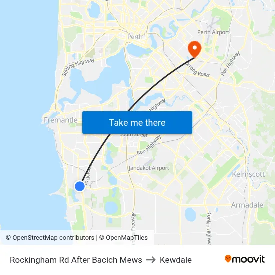 Rockingham Rd After Bacich Mews to Kewdale map