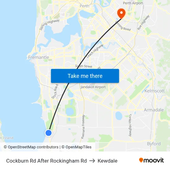 Cockburn Rd After Rockingham Rd to Kewdale map