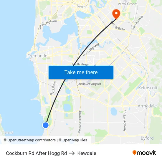 Cockburn Rd After Hogg Rd to Kewdale map